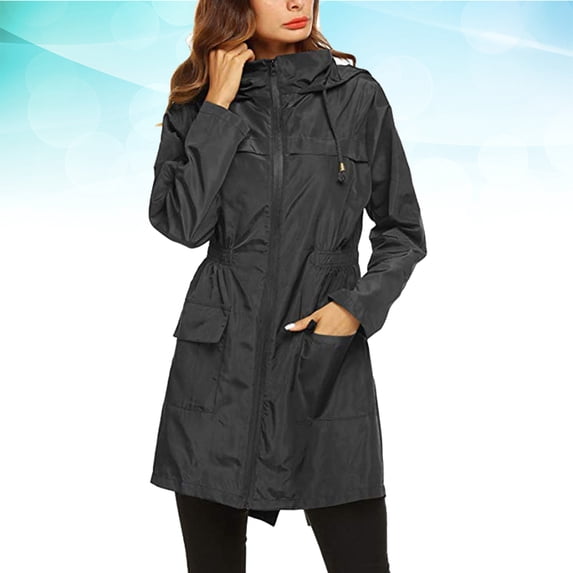 HEANUJJ Hooded Rain Suit for Women, Lightweight Raincoat Jacket for Fishing, Outdoor, Hiking, and Rain