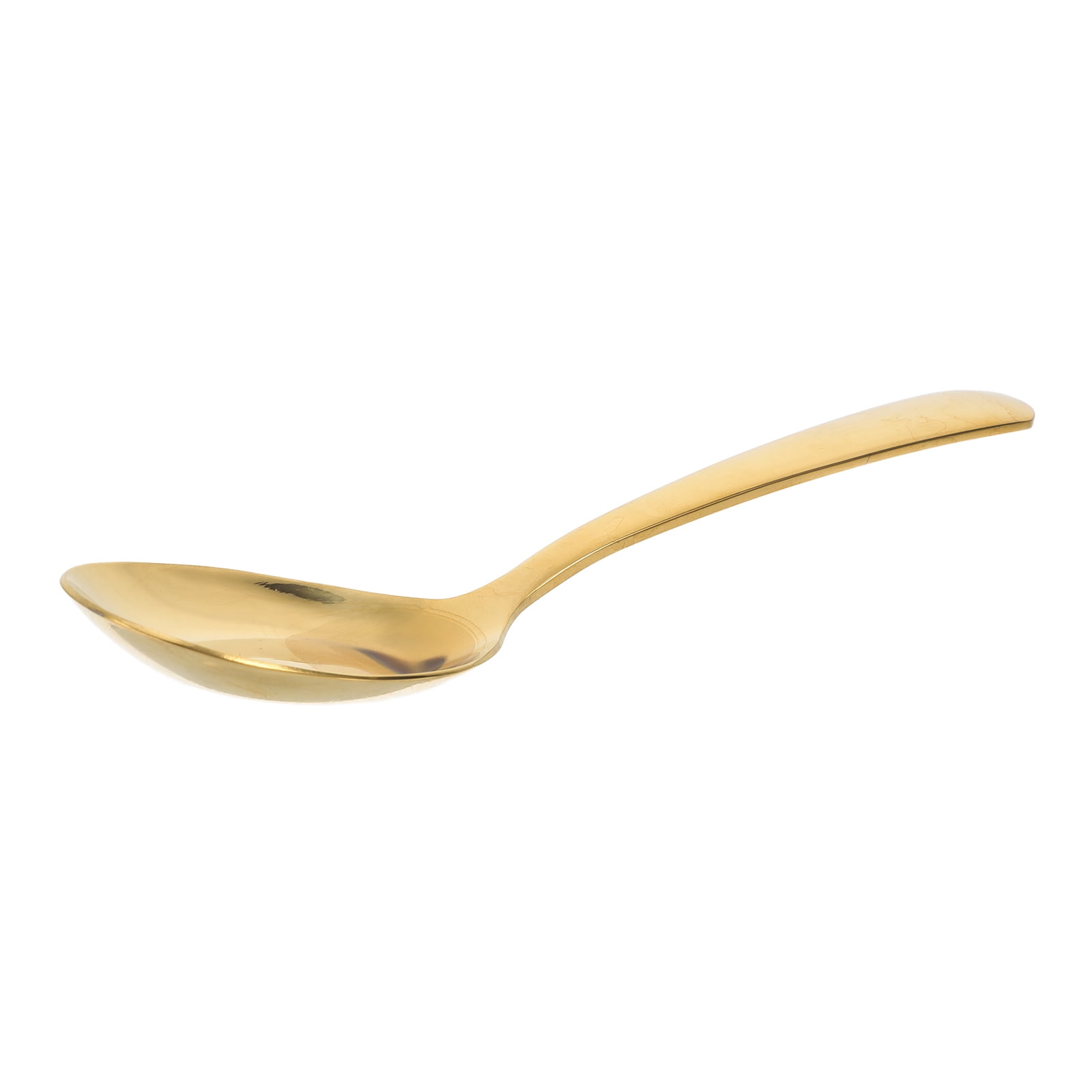 HEANUJJ Handle Stainless Steel Spoon Flat Bottom Golden 1 Piece for ...