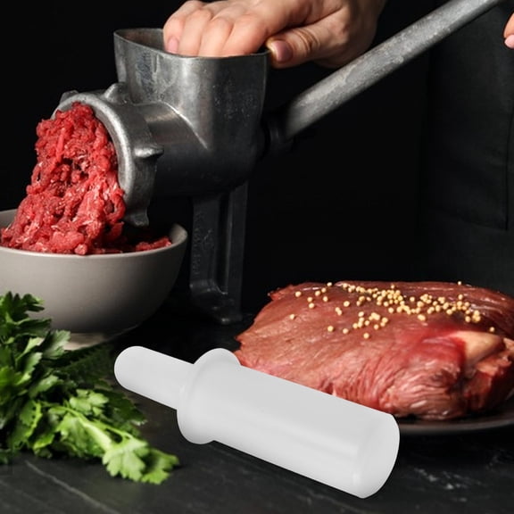 HEANUJJ Universal Food Pusher White Plastic Meat Masher for Kitchen Use