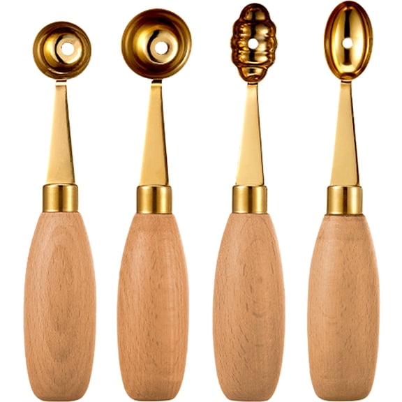 HEANUJJ 4-Piece Melon Baller Set with Ergonomic Handles for and Dessert Scooping