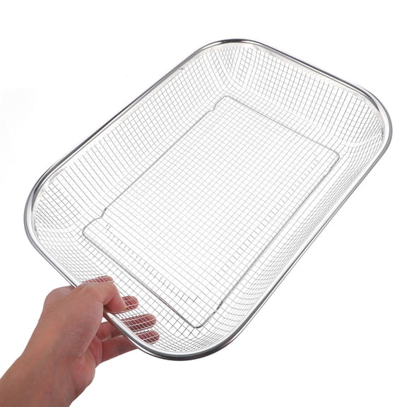 HEANUJJ Mesh Strainer Colander Silver Stainless Steel Water Filtering for Friends 1Pack
