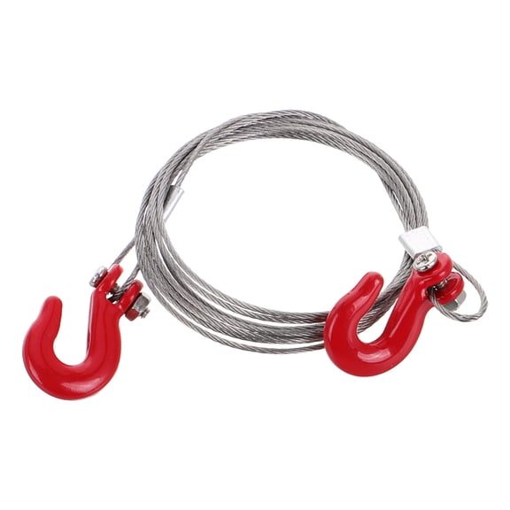 HEANUJJ Metal Tow Hook and Winch Rope Strap for RC Crawler Truck Compatible with Trx4 Axial Scx10 90046 Models