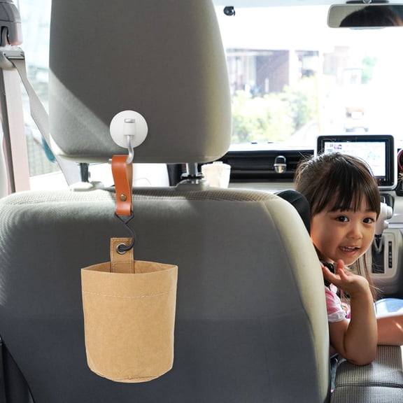 HEANUJJ Mini Trash Can Kraft Paper Collapsible Design 1Set for Car Owners
