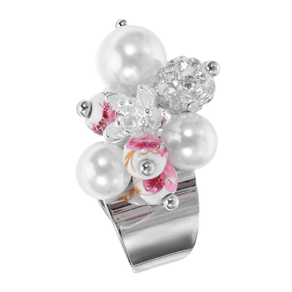 HEANUJJ Stylish White Alloy Engagement for Women, Trendy 1 Piece