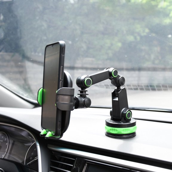 HEANUJJ Green Car Phone Stand Practical Vehicle Sucker Phone Bracket for Dashboard