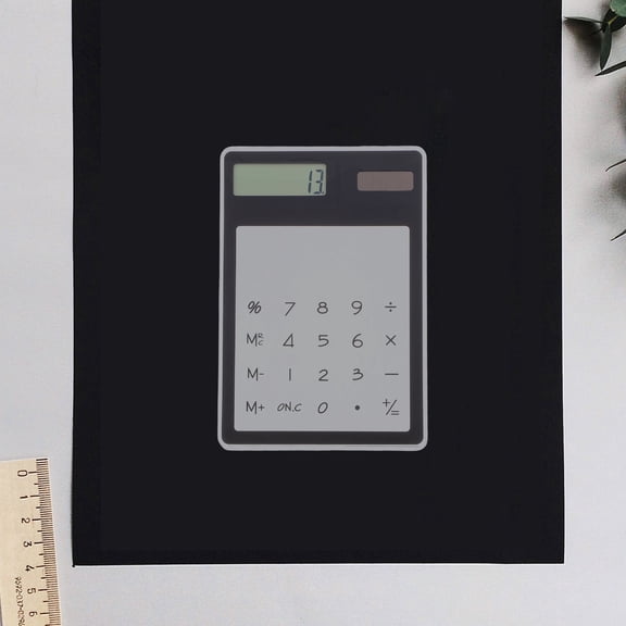 HEANUJJ Modern Solar Calculator in Black for Students 1Pack