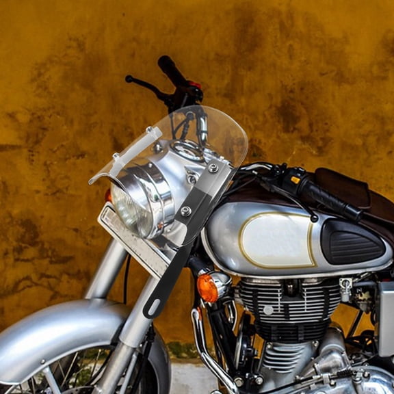 HEANUJJ Motorcycle Windshield White Universal ABS Windscreen with Stylish Front Design