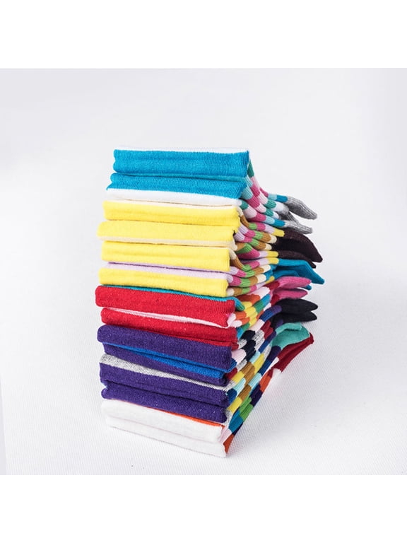 Multi-Color Toe Socks for Women and Men, Cotton Material with Padded Elegant Pattern and Breathable Fabric