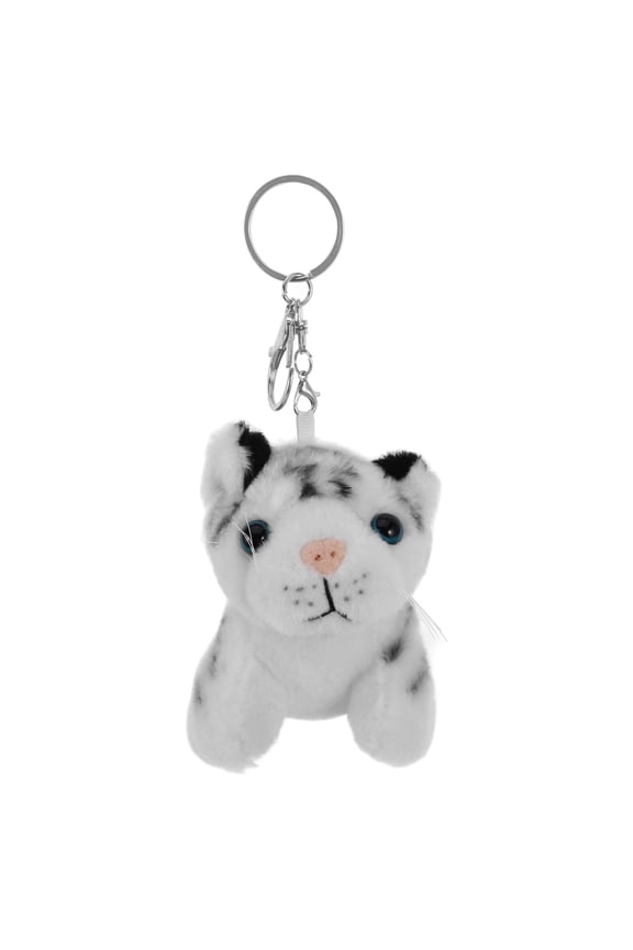 Keychain Stuffed Animal Keychain For Handbags Realistic Tiger Shape PP Cotton 1Pcs