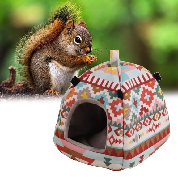 HEANUJJ Hamster House Bed Warm Tent for Squirrel, Velvet Washable Nest