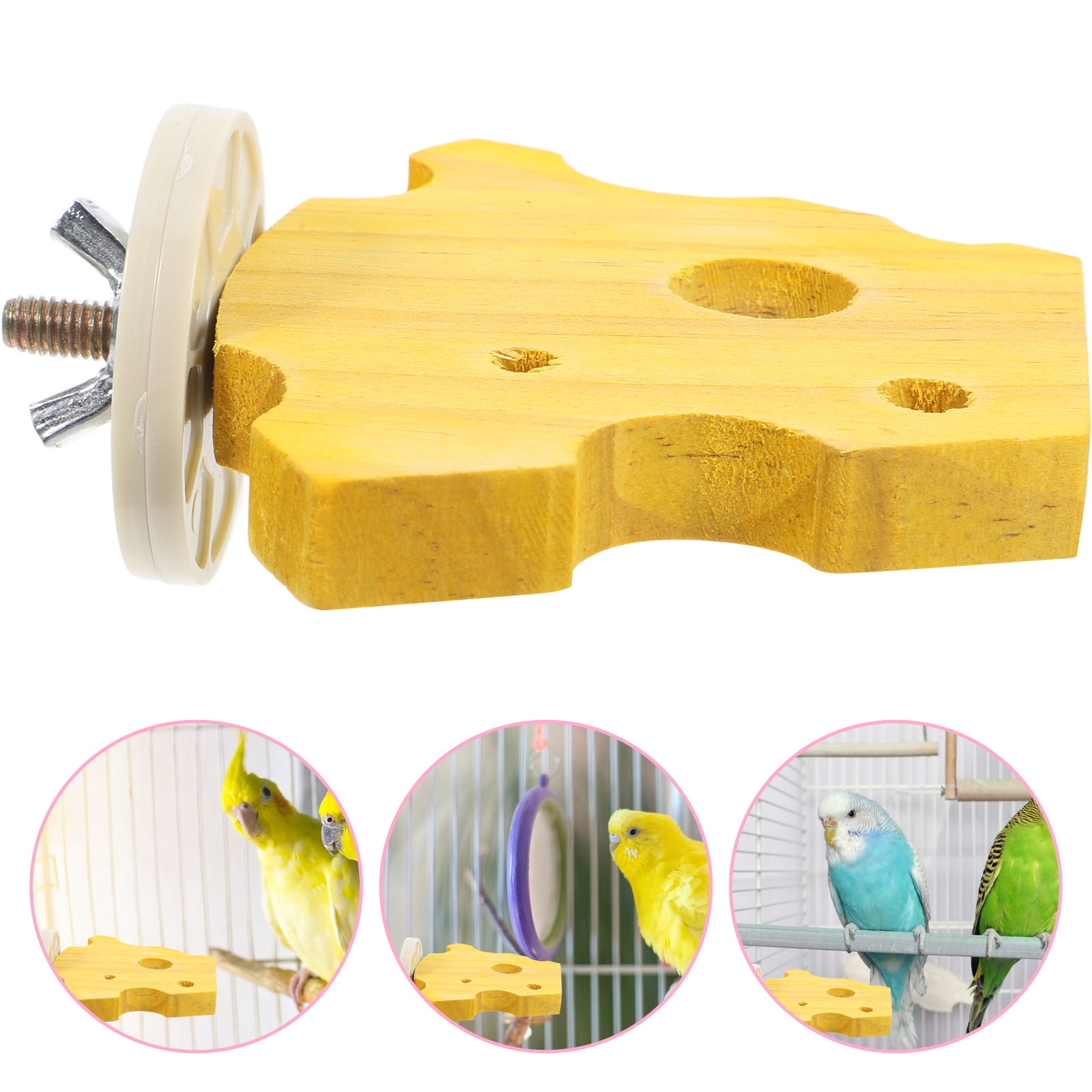 Curated visual reference: Heanujj Natural Wood Parrot Perch Stand For Medium Birds Yellow Photo Inspiration