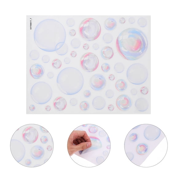 HEANUJJ Assorted Color Bubble Stickers Removable Wall Decals for Home and Bathroom Decor