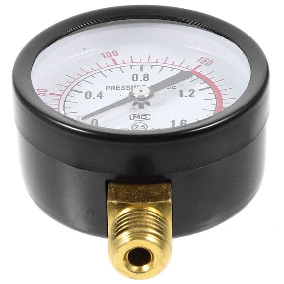 HEANUJJ Compact Portable Pressure Gauge for Air Compressor & Popcorn Machine, White Design for Precise Air Pressure Monitoring