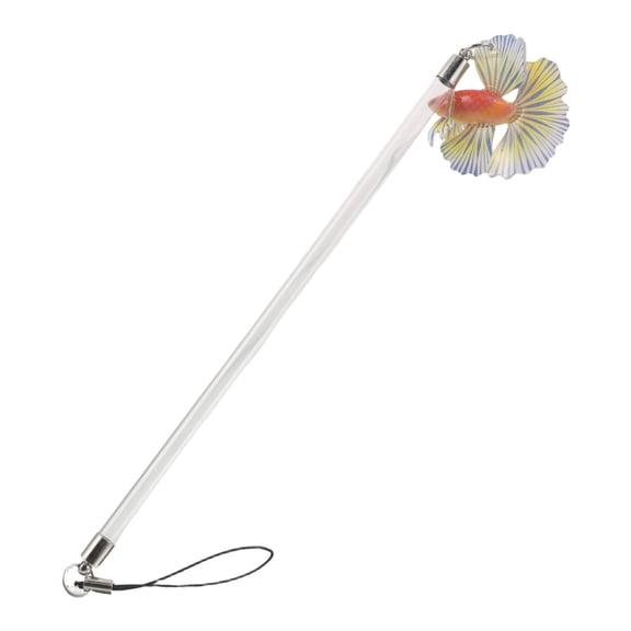 HEANUJJ Orange Acrylic Betta Fish Training Wand for Aquarium Exercise and Tank Decor
