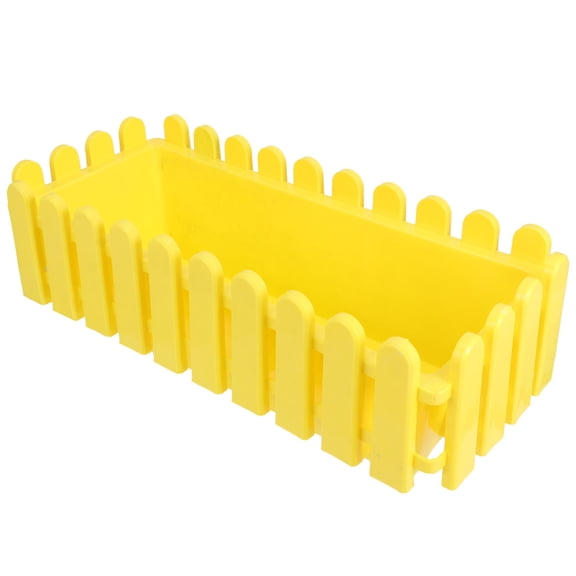 HEANUJJ Outdoor Garden Plants Rectangular Planter Box Yellow For Decoration 1Set
