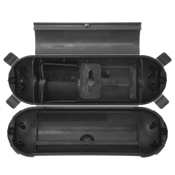 HEANUJJ Black Outdoor Electrical Junction Box with Plastic Cord Protector Cover for Extension Cord Connections