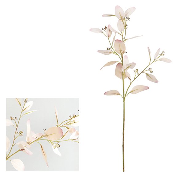HEANUJJ Vivid Pink Fake Eucalyptus Leaf for Home and Office Decor 1Pc