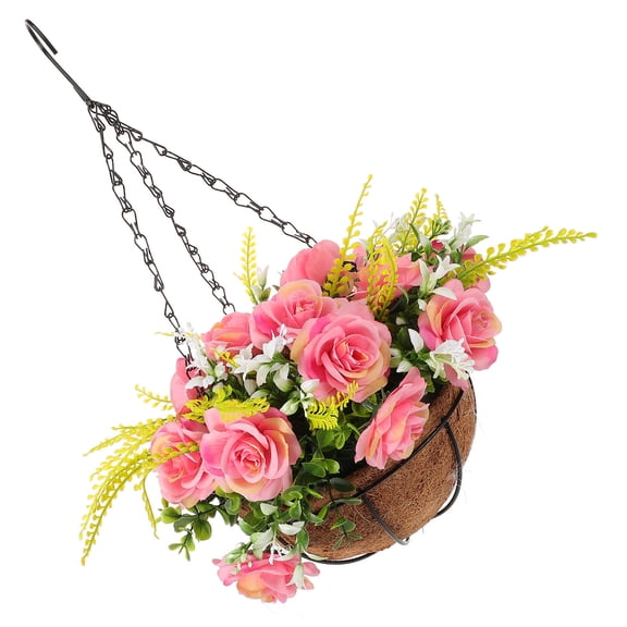 HEANUJJ Artificial Hanging Flower Basket for Elegant Garden, Patio, Balcony, and Indoor Home Decoration