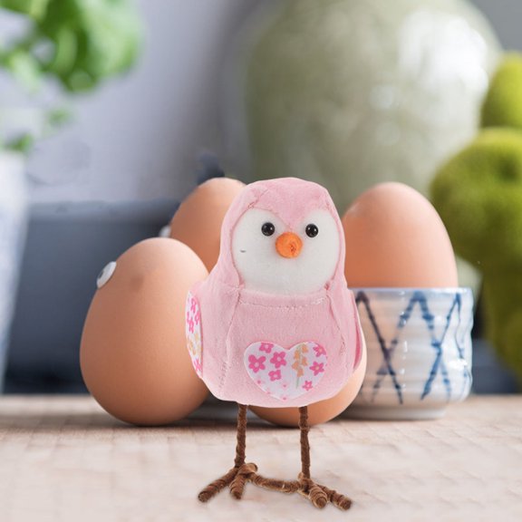 HEANUJJ Bird Figurine Lifelike Birds Statue Pink Iron 1Pcs