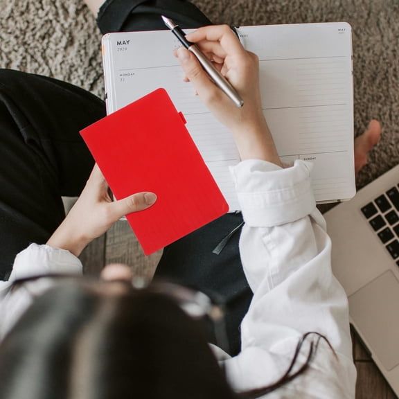 HEANUJJ Planner Paper Red Monthly Scheduler for School Use 1Pack