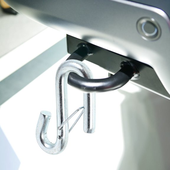 HEANUJJ Polished Metal Tow Hook with Safety Chain Attachment for Car and Rv Towing Use