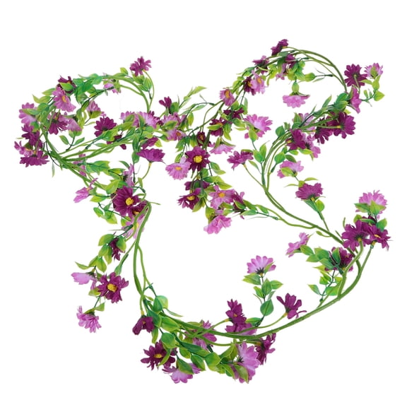 HEANUJJ Spring Gar Purple Silk Flower Vine for Pipe Decoration Event Organizers 1Pack