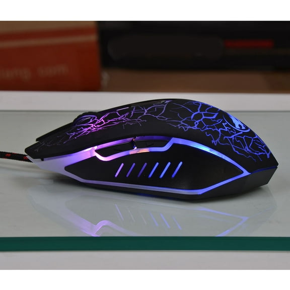 HEANUJJ RGB Wired Gaming Mouse with for PC, High Precision Optical Sensor, Ergonomic Design, Back to School