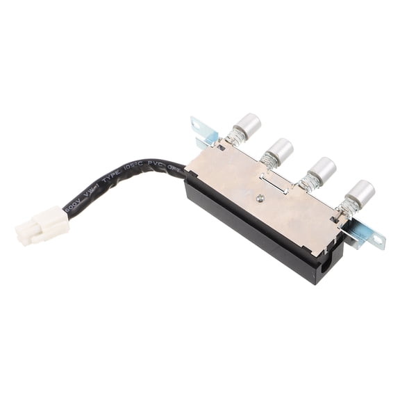 HEANUJJ Range Hood Control Switch, Plated Silver, 4-Button, Durable, Easy DIY, Universal Compatibility
