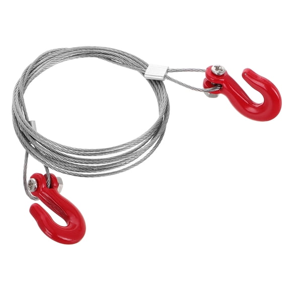 HEANUJJ RC Trailer Chain and Tow Hook Set for Climbing Cars Compatible with Axial SCX10 90046, Metal Construction