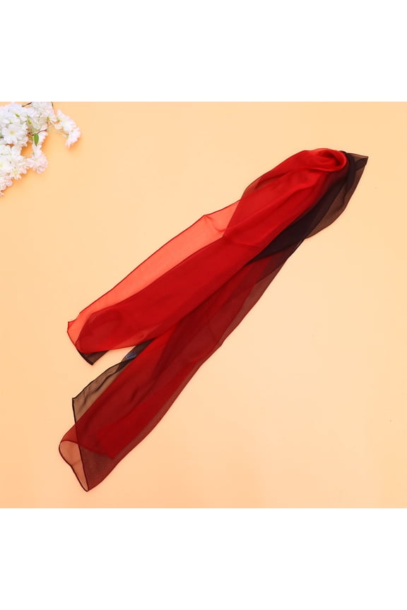 1Pc Stylish Red Gradient Scarf Elegant and Fashionable Muffler Accessory