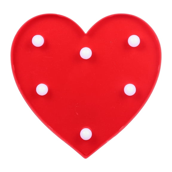 HEANUJJ Creative Lamp Heart Shaped Night Light Red PVC Decoration 1Pack