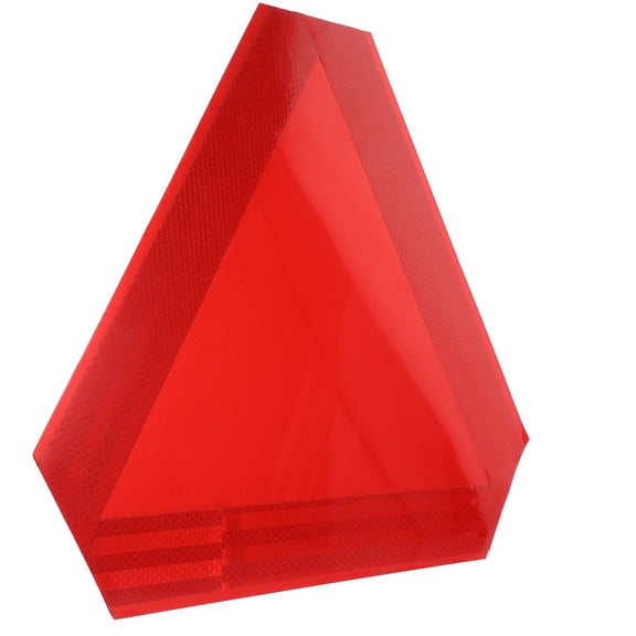 HEANUJJ Red Triangle Slow Moving Vehicle Sign Metal Reflective Safety Sign for Car Use
