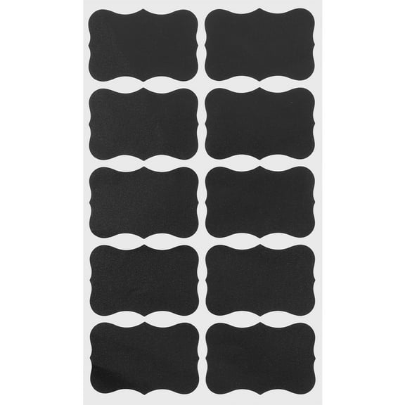HEANUJJ Black Chalkboard Sticker Labels, Irregular Shape, Reusable and Erasable Adhesive Tags for Jars, Bottles, and Storage Containers