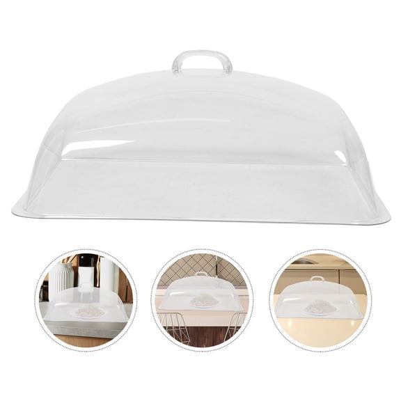 HEANUJJ Reusable Clear Food Cover Plastic Tray Cover for Cakes Bread and Plates