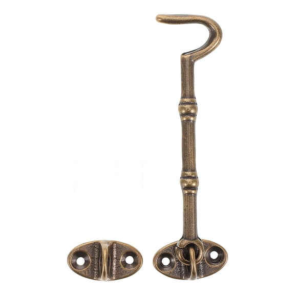 HEANUJJ Rotating Brass Door Hook Latch Coffee Finish for Security and Versatile Door Use