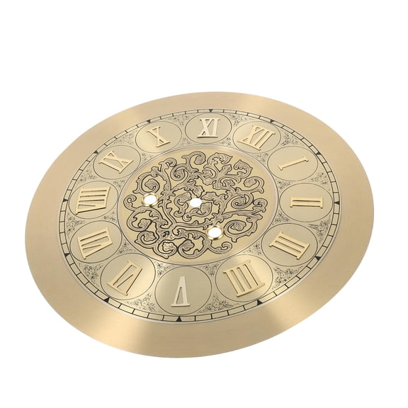 HEANUJJ Elegant Vintage Metal Clock Dial Face with Roman Numerals for DIY Wall Clock Replacement