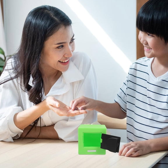 HEANUJJ Plastic Combination Lock Banknote Storage Box in Green for Cash Saving