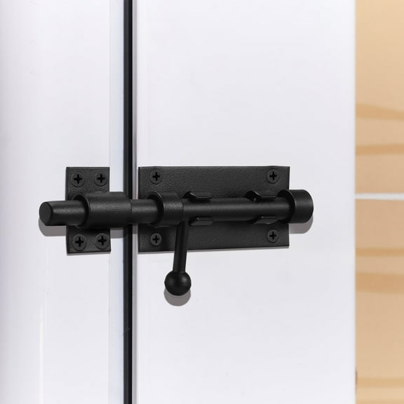 HEANUJJ Black Stainless Steel Slide Bolt Latch Quick Install for Gates Cabinets and Doors