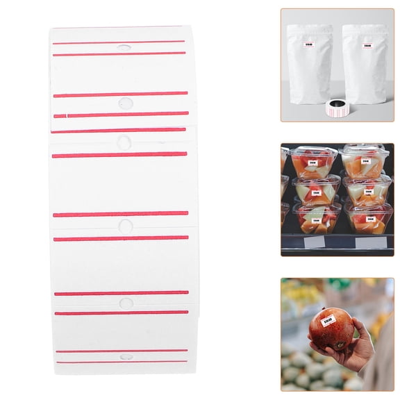 HEANUJJ Self Adhesive White Price Tag Sticker Paper for Clear Price Marking in Shops