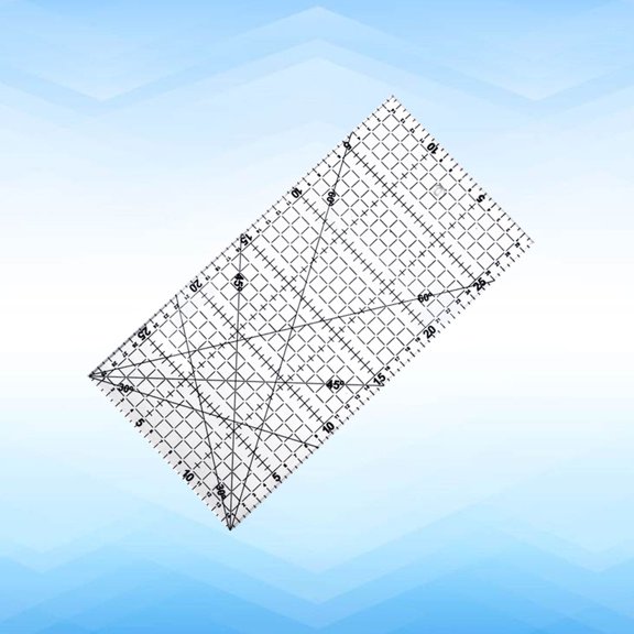 HEANUJJ Patchwork Quilting Ruler with Numbering System, White, Sewing and Craft Tool, 1 Set