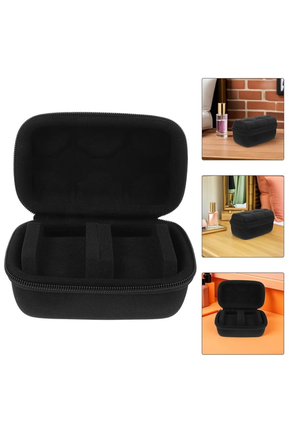 Portable Black Watch Storage Box Shockproof Hard Case Travel Organizer for Automatic and Smartwatches