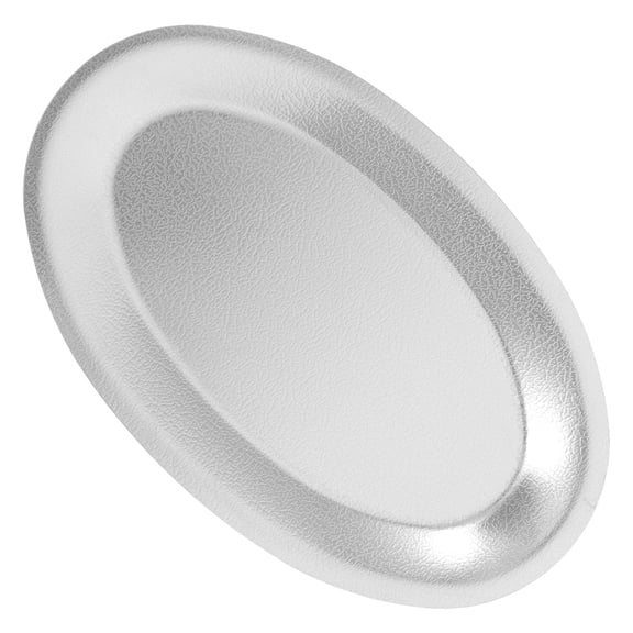 HEANUJJ Silver Stainless Steel Oval Dinner Plate for Food Storage Perfect for Parties and Celebrations 12.5x9.5 Inches