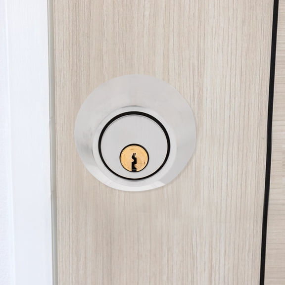 HEANUJJ Commercial Door Lock Heavy Duty Deadbolt Lock Silver Stainless Steel 1 Set