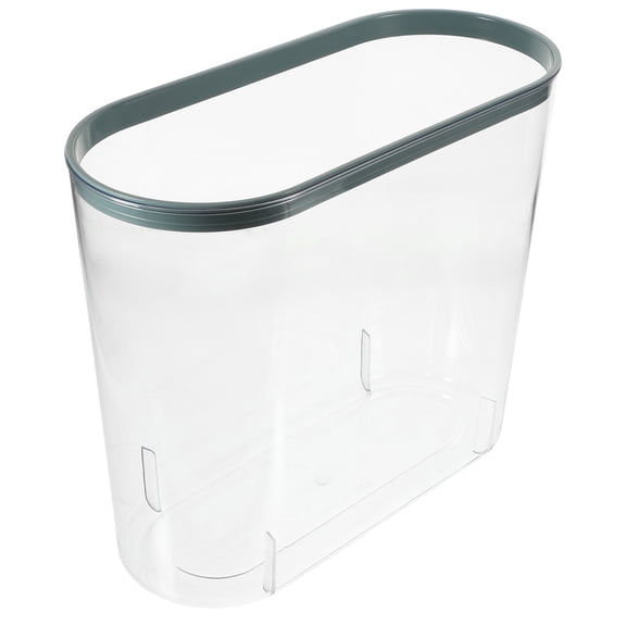 HEANUJJ Small Blue Plastic Garbage Can Clear Trash Bin for Kitchen Bathroom Living Room