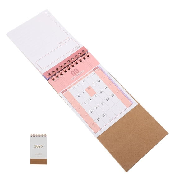 HEANUJJ 2024-2025 Compact Multi-Color Paper Desk Calendar for Daily Planning and Organization