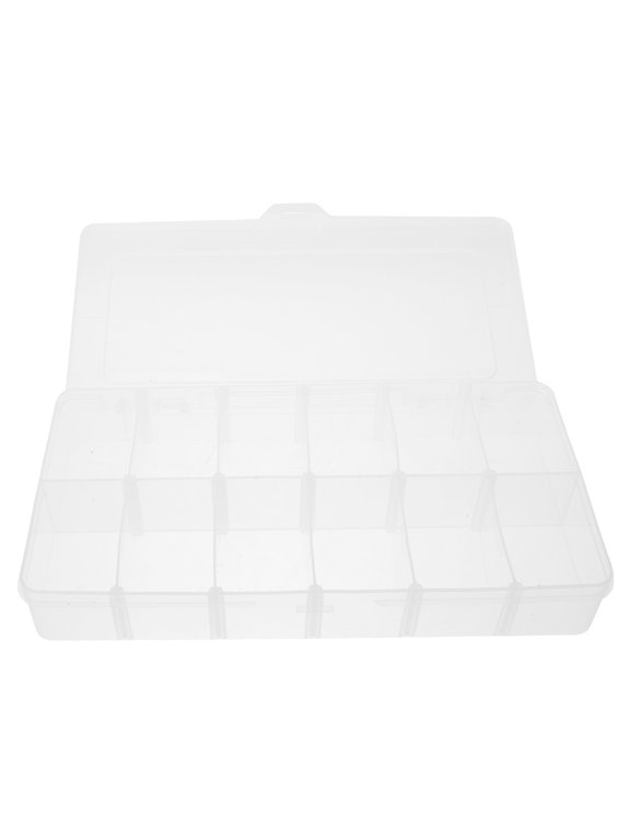 Plastic Storage Organizer Box with Compartments for Nail Charms, Jewelry, Beads, and Craft Supplies