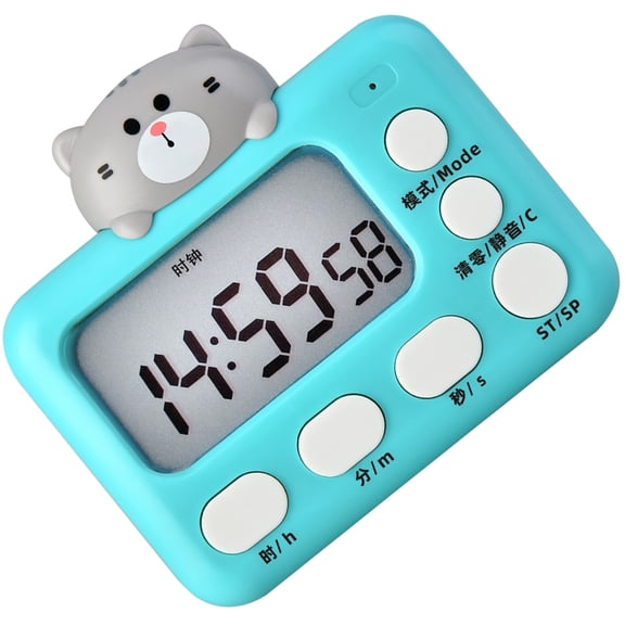 HEANUJJ Timer ABS Digital Countdown Timer with Timing for Cooking and Study 1 Pack
