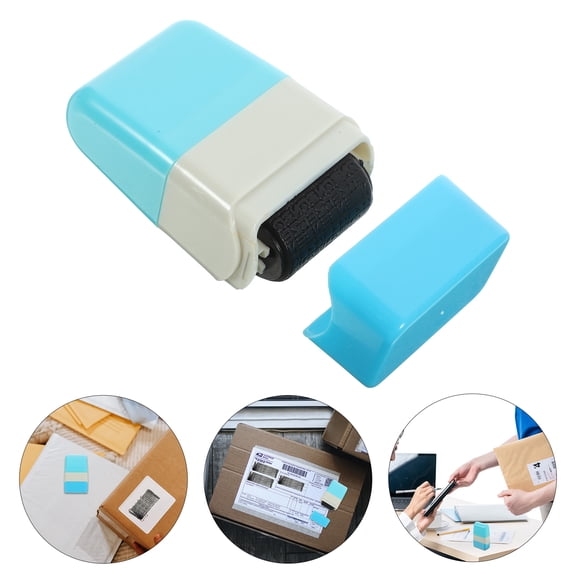 HEANUJJ Smooth Rolling Blue Privacy Seal Stamp for Home Use Identity Protection and Personal Safety