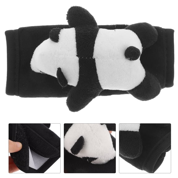 HEANUJJ Soft Car Handle Protector Plush Panda Design for Interior Door Handles Vehicle Accessory