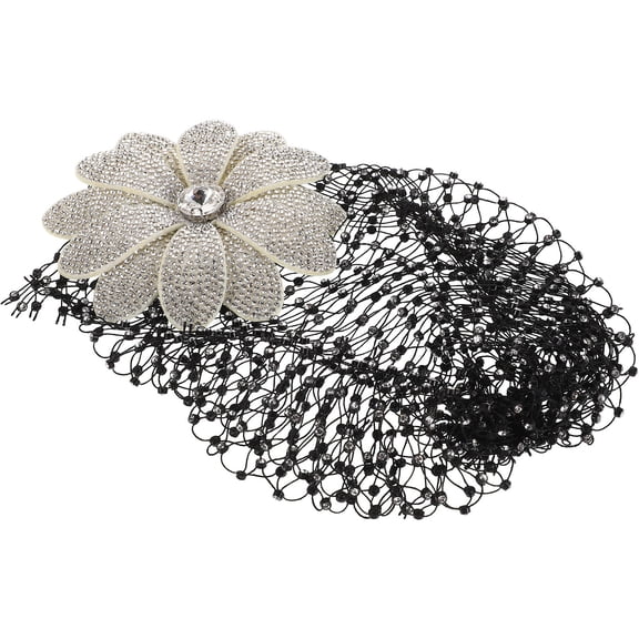 HEANUJJ Women Vintage Hair Cap Floral Hat Black 1Set